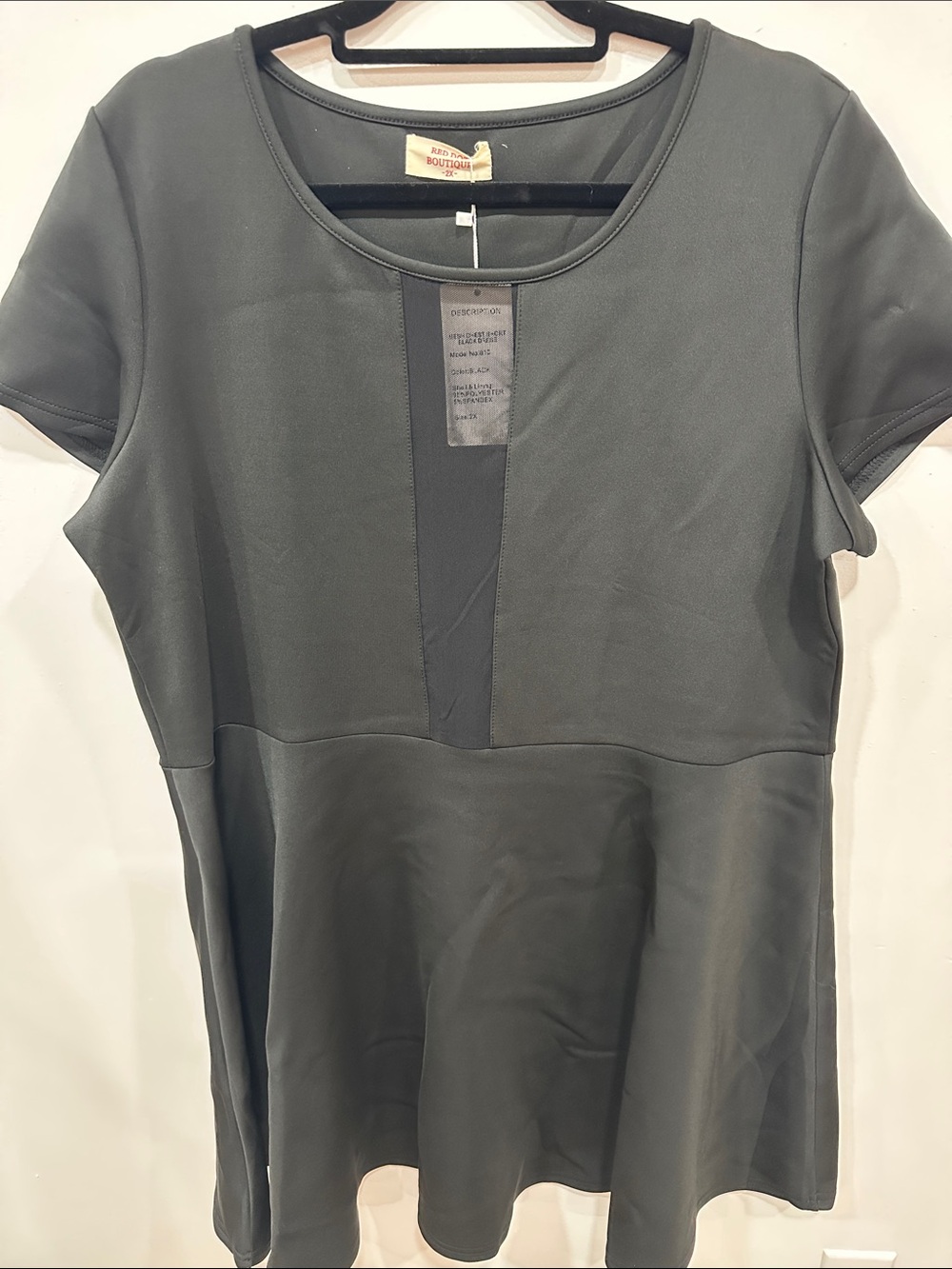 Women’s Short-Sleeve Dress with Mesh Insert